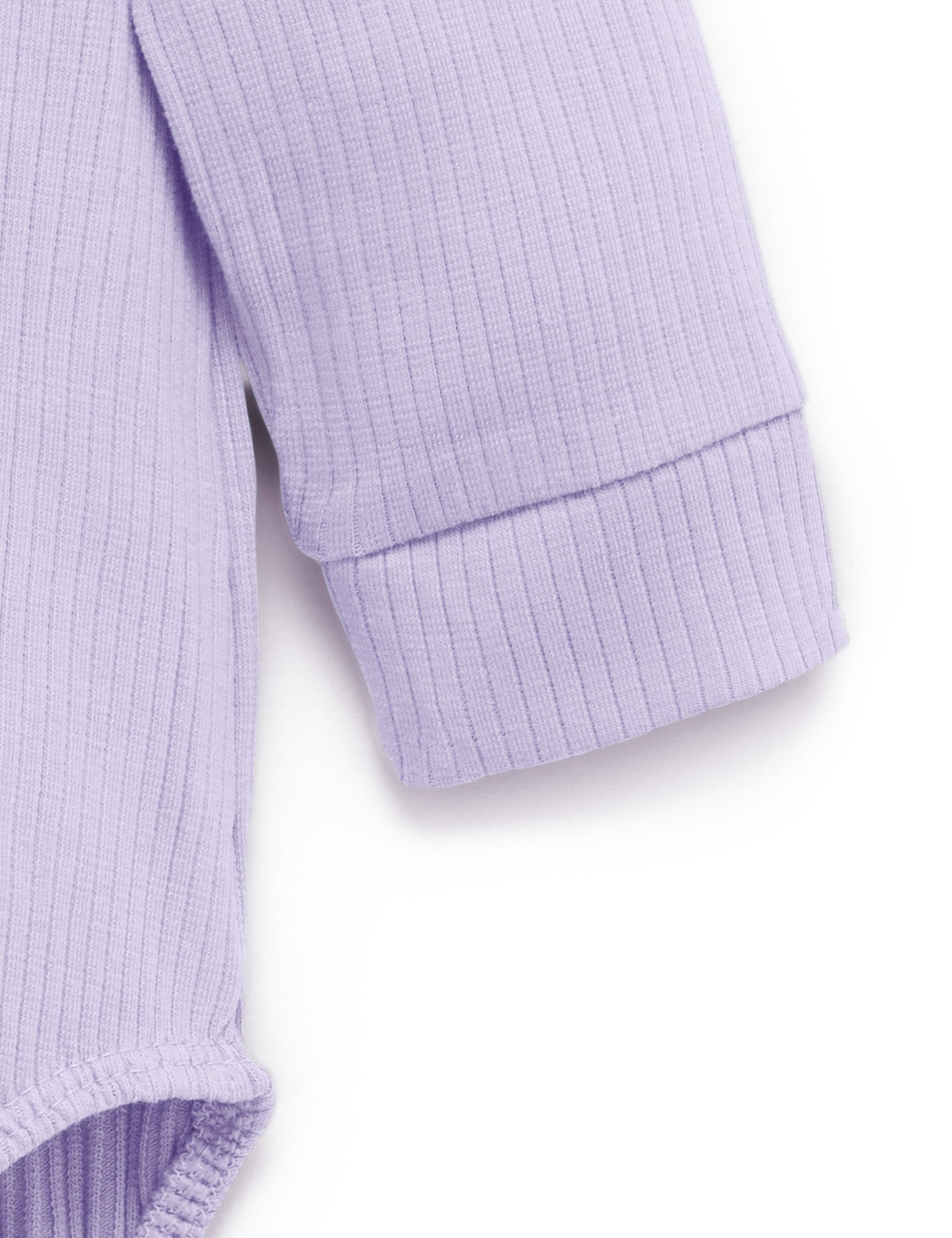 Rib L/Slv Henley Bodysuit - Lilac