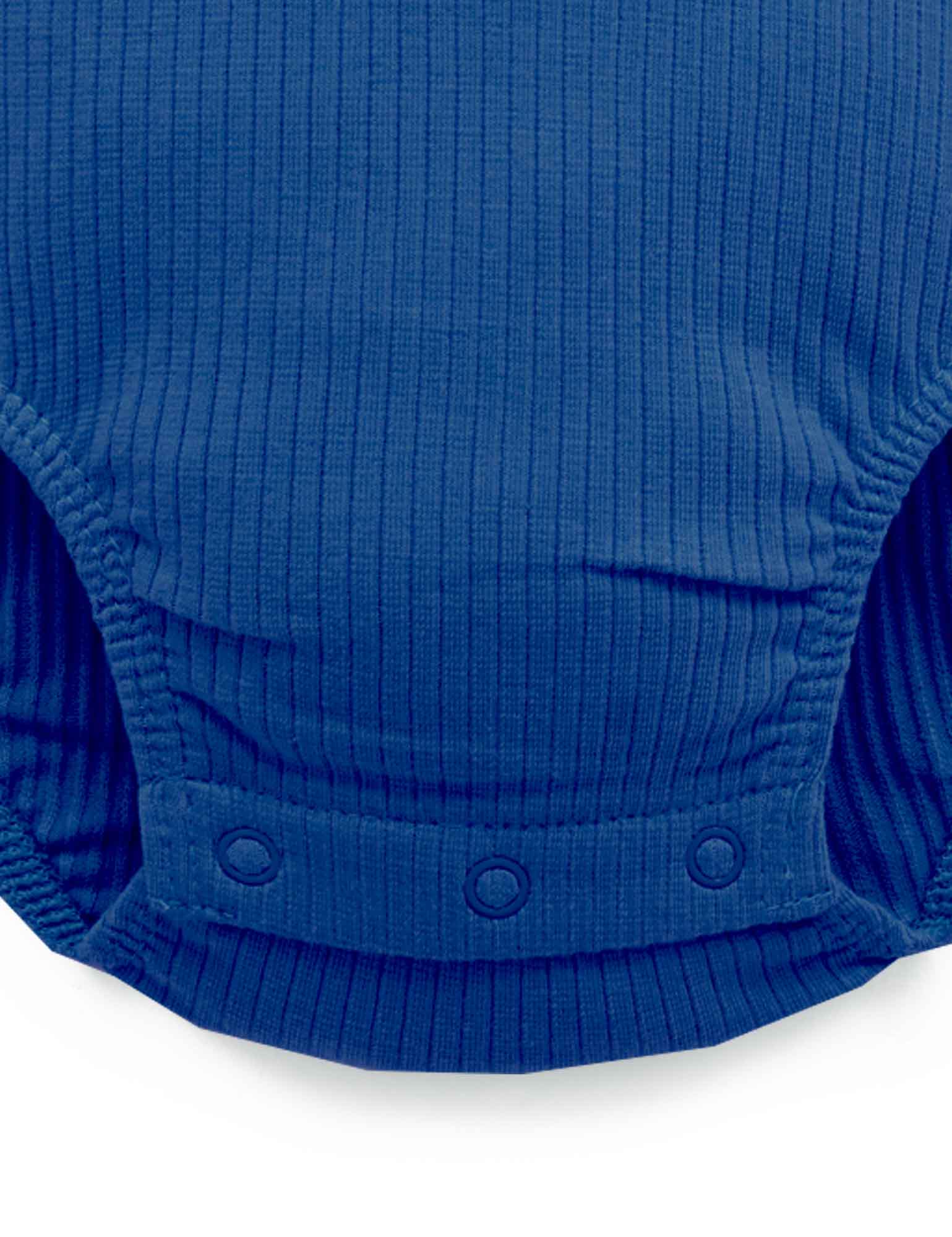 Rib L/Slv Henley Bodysuit - Waterfall
