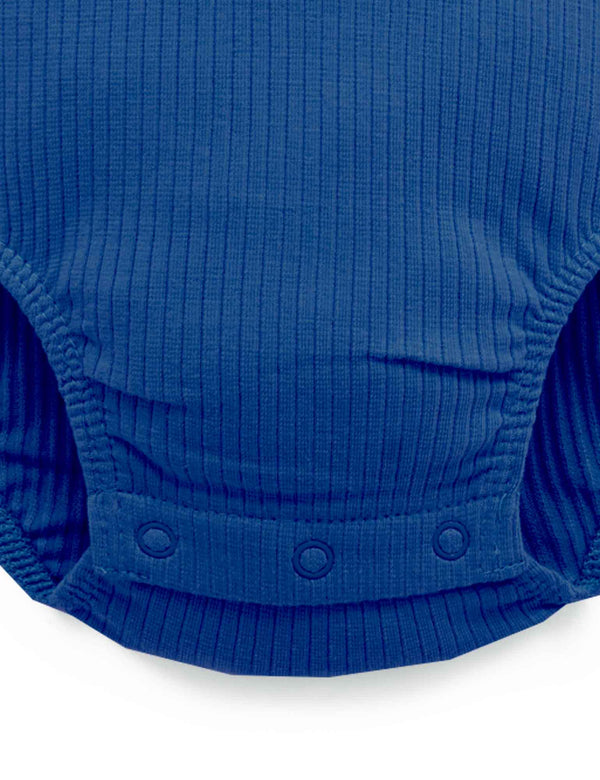 Rib L/Slv Henley Bodysuit - Waterfall