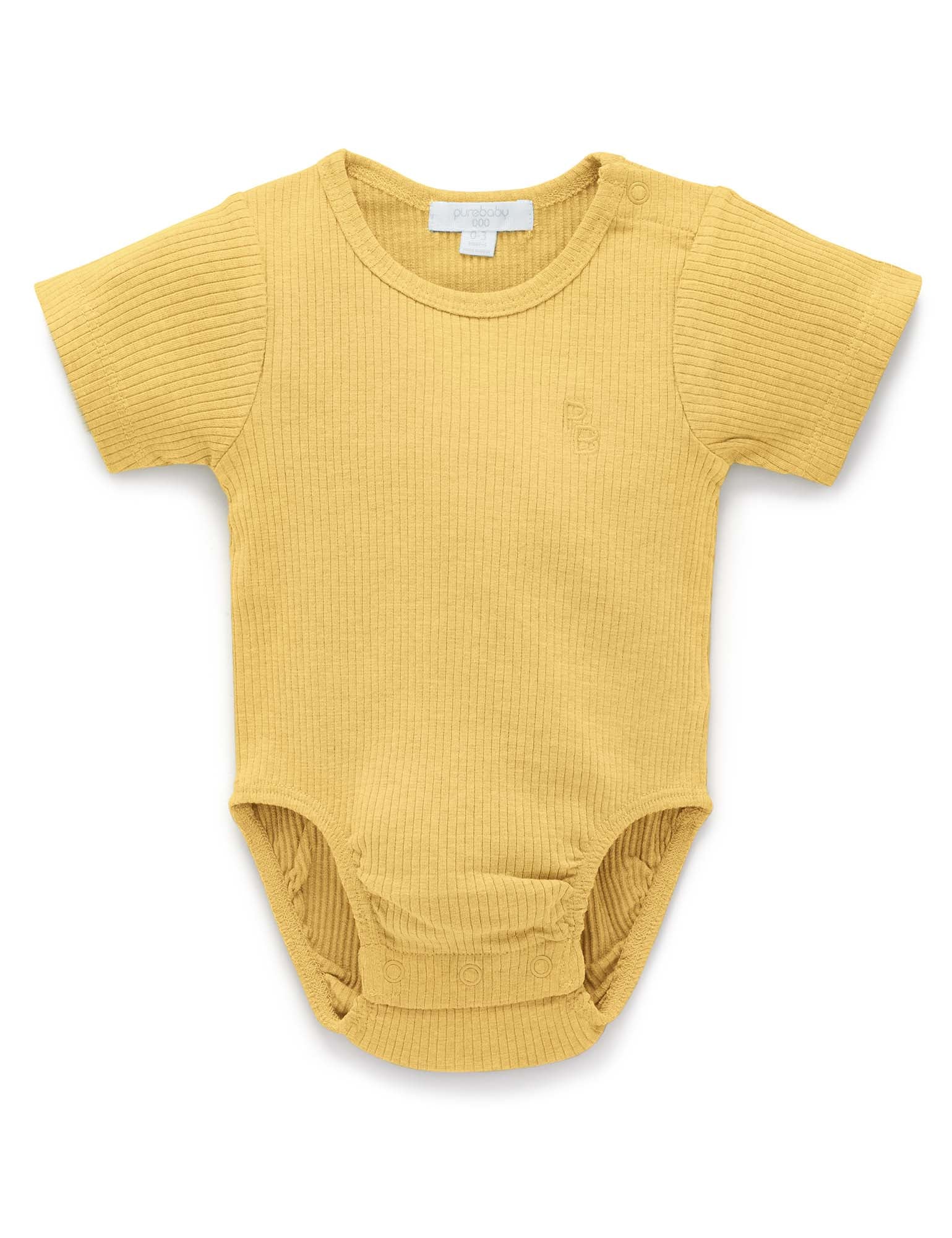 Rib S/Slv Bodysuit - Golden