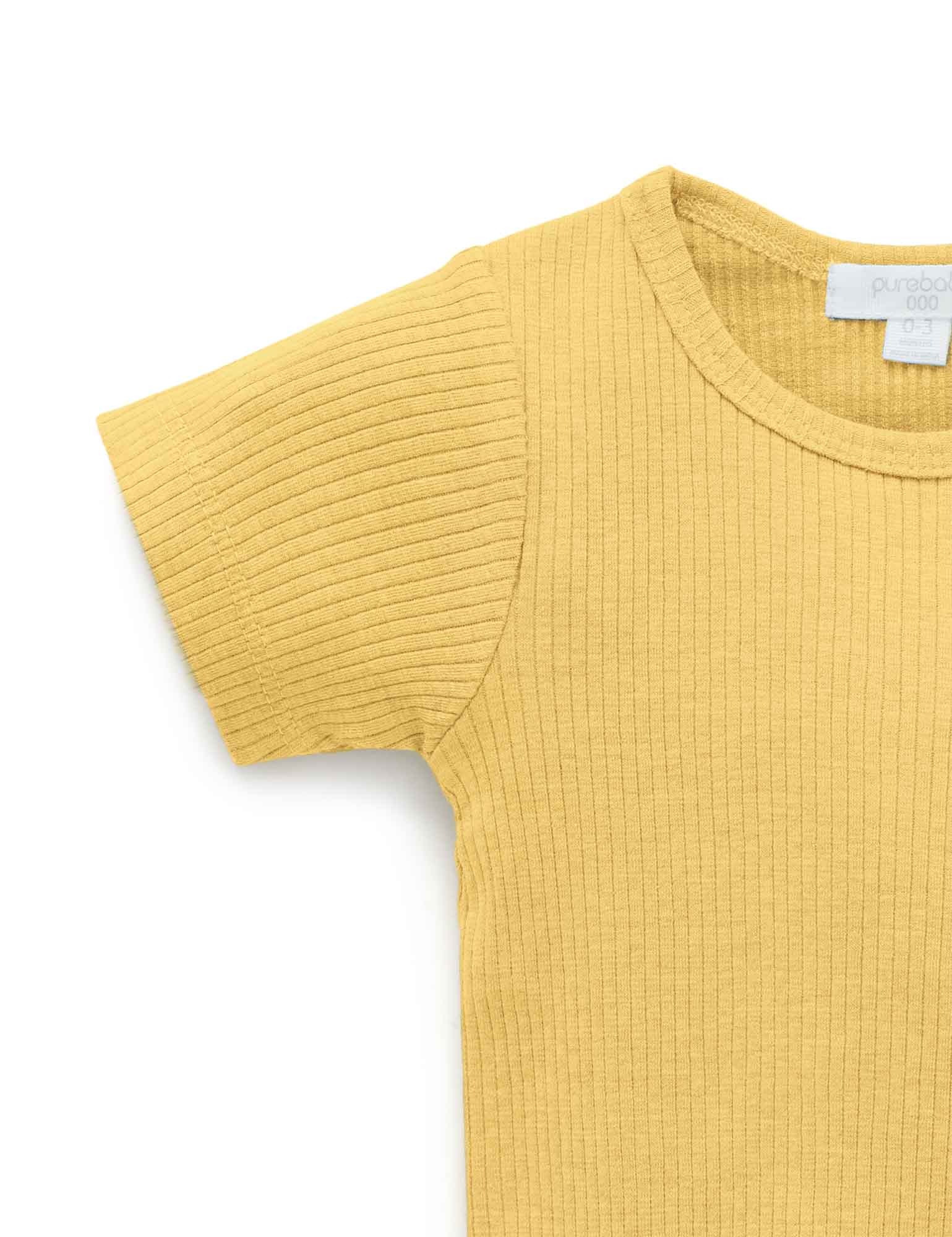 Rib S/Slv Bodysuit - Golden