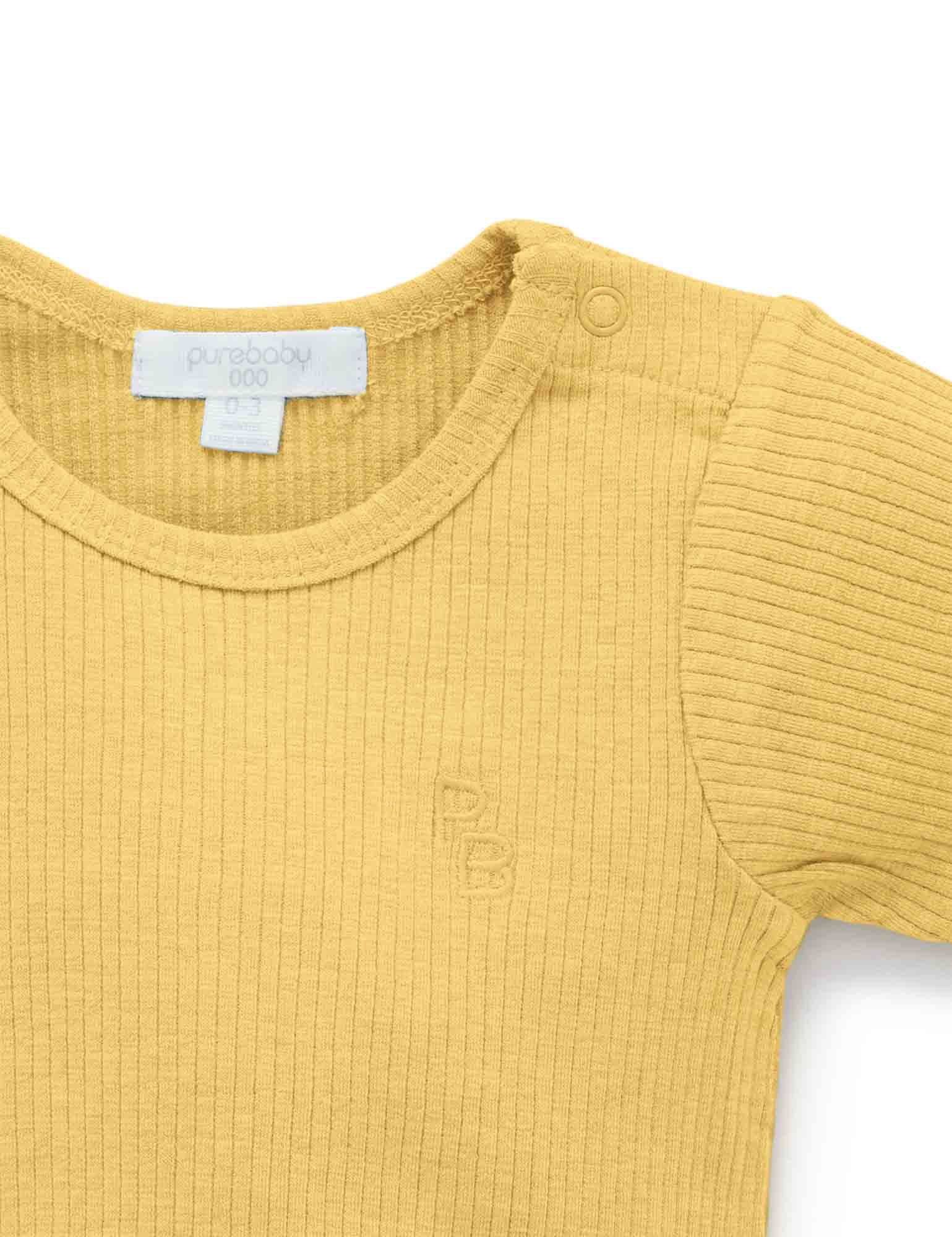 Rib S/Slv Bodysuit - Golden