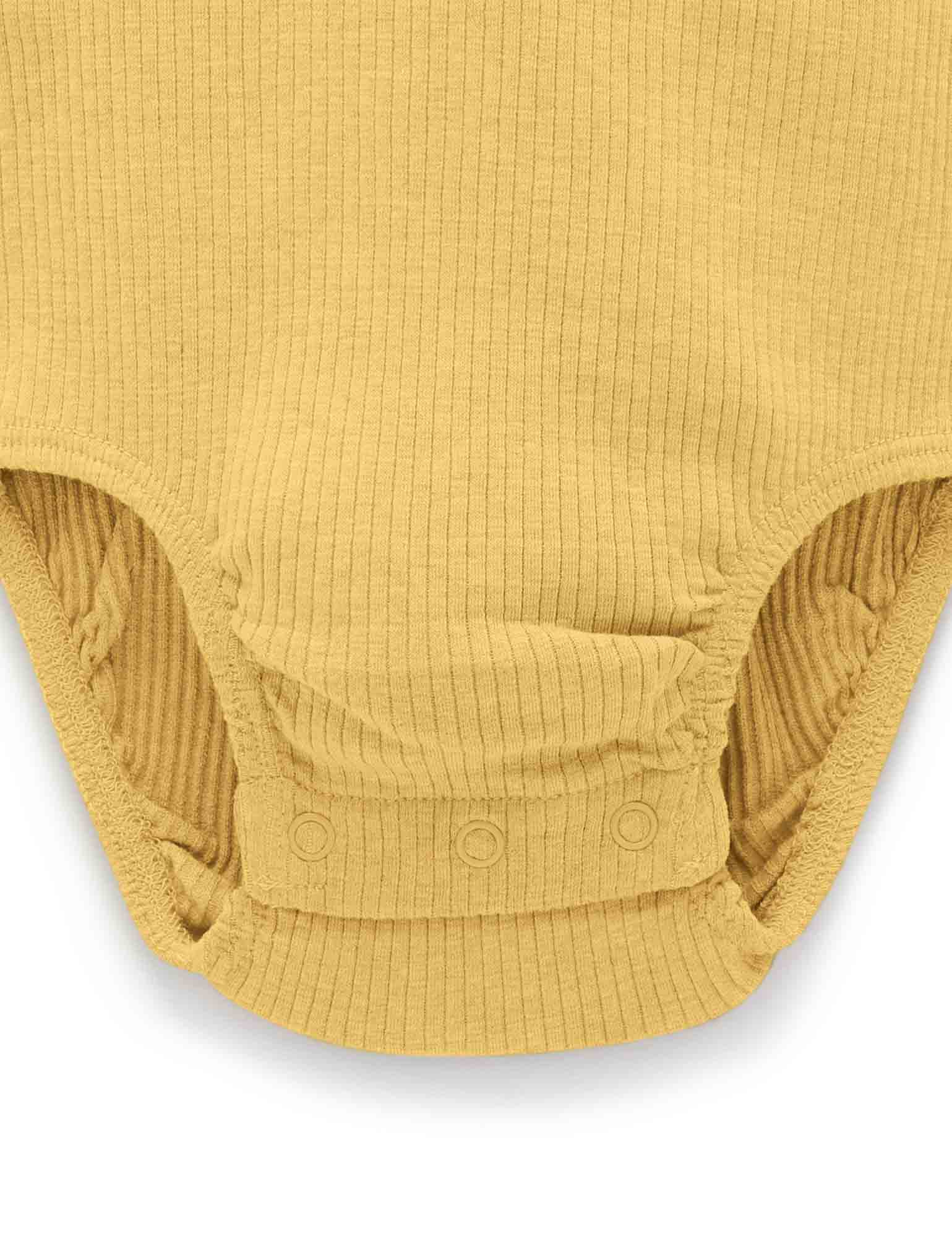 Rib S/Slv Bodysuit - Golden