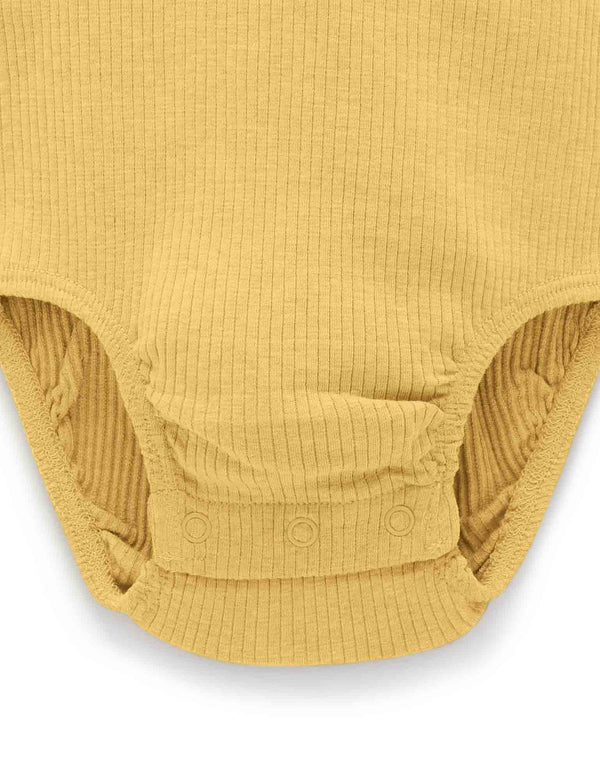 Rib S/Slv Bodysuit - Golden