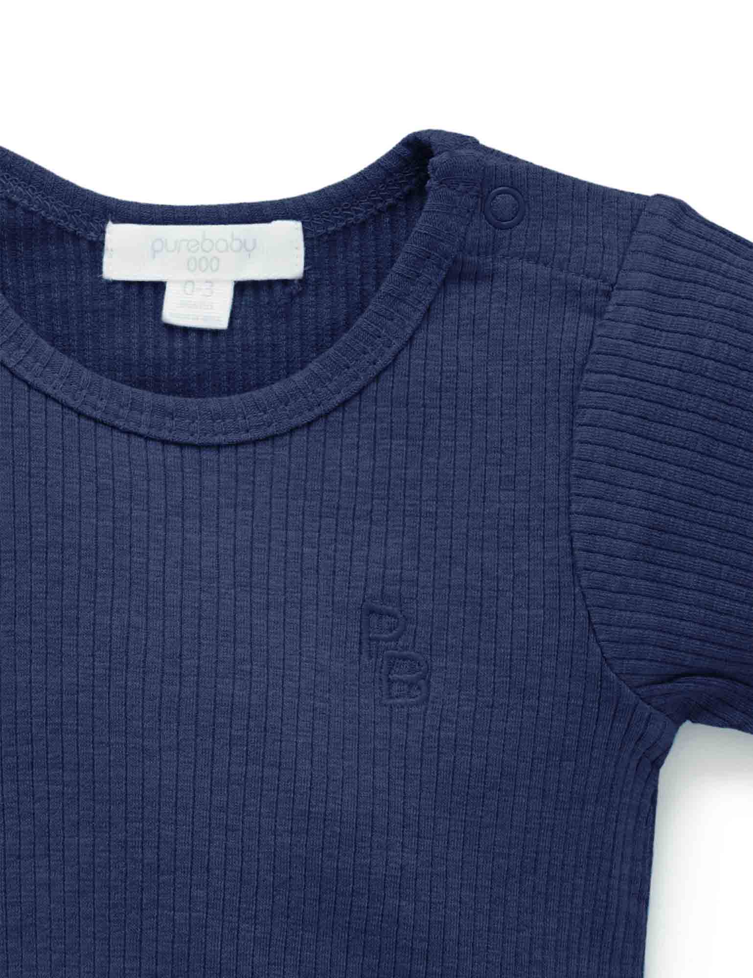 Rib S/Slv Bodysuit - Winter Navy