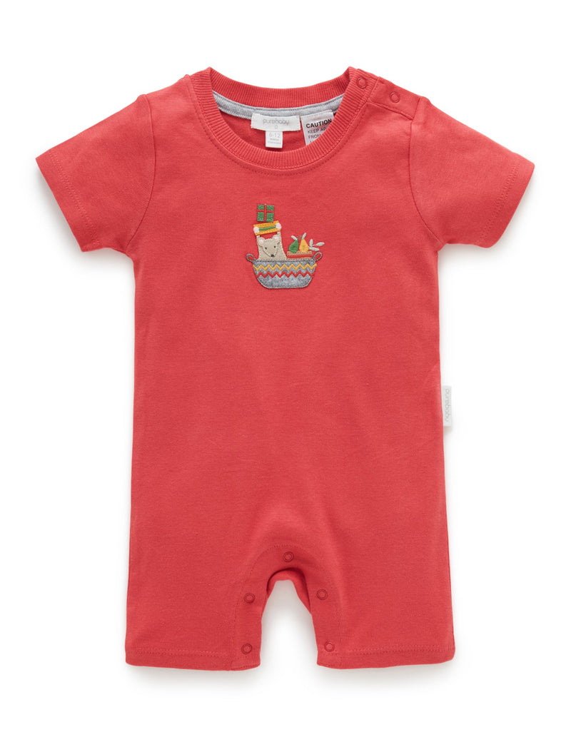 Surprise S/leg Growsuit - Vintage Red