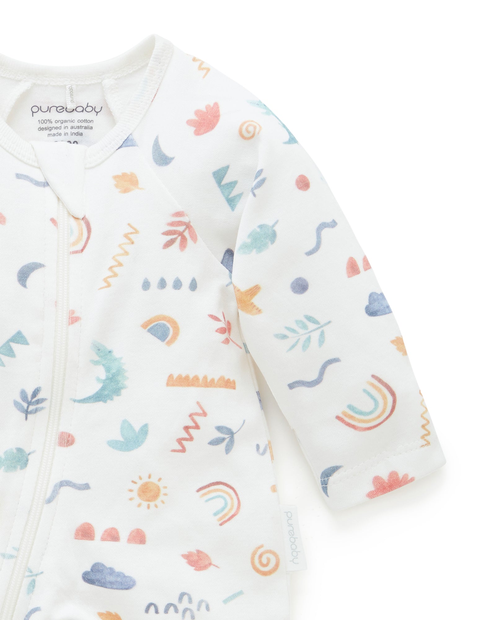 2 Pack Digital Zip Growsuit - Geo Print