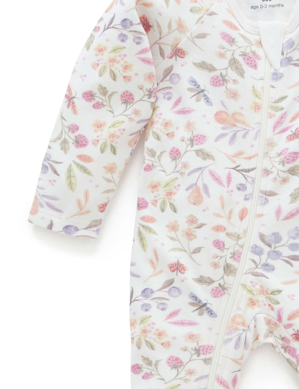 2 Pack Digital Zip Growsuit - Garden Floral Print