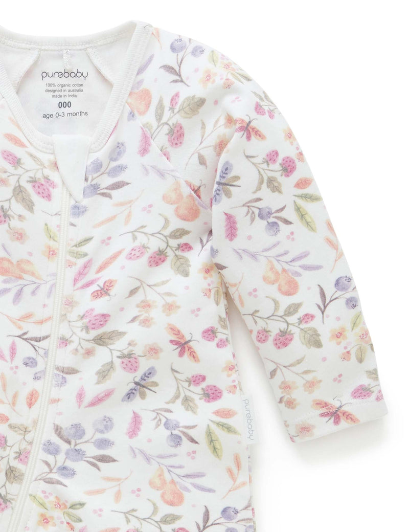 2 Pack Digital Zip Growsuit - Garden Floral Print