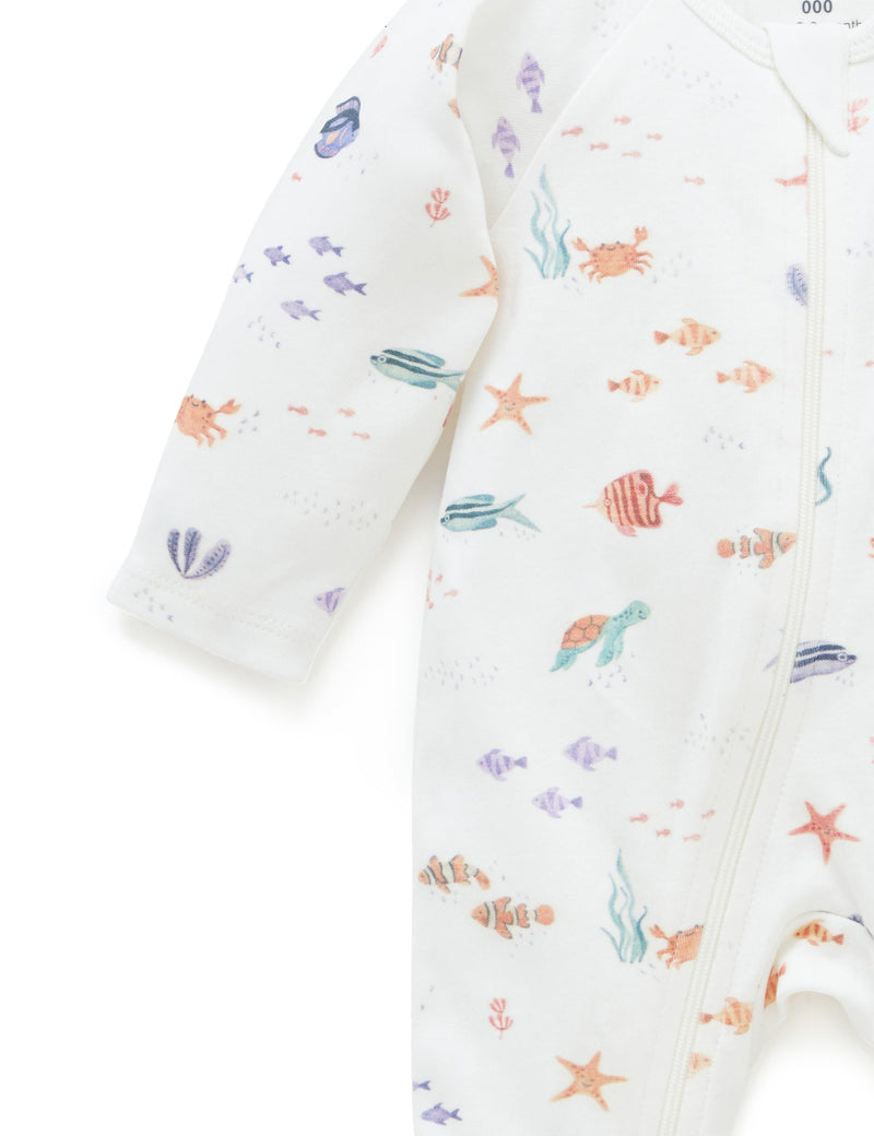2 Pack Digital Zip Growsuit - Tropical Print
