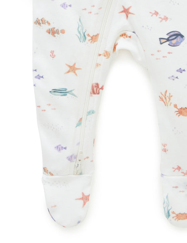 2 Pack Digital Zip Growsuit - Tropical Print