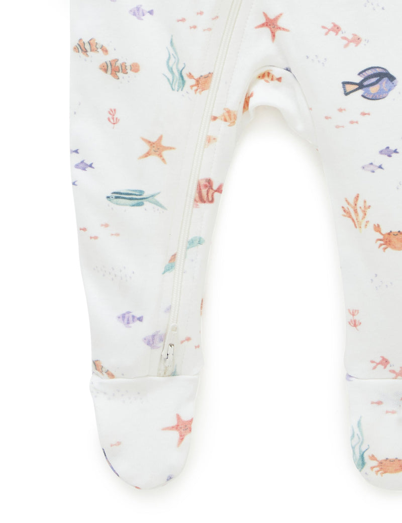 2 Pack Digital Zip Growsuit - Tropical Print