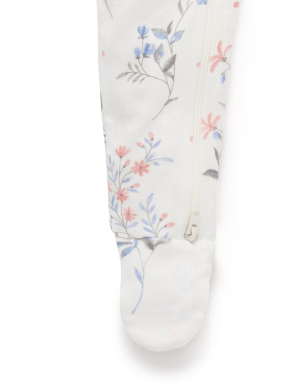 2 Pack Digital Zip Growsuit - Wild Flower Print