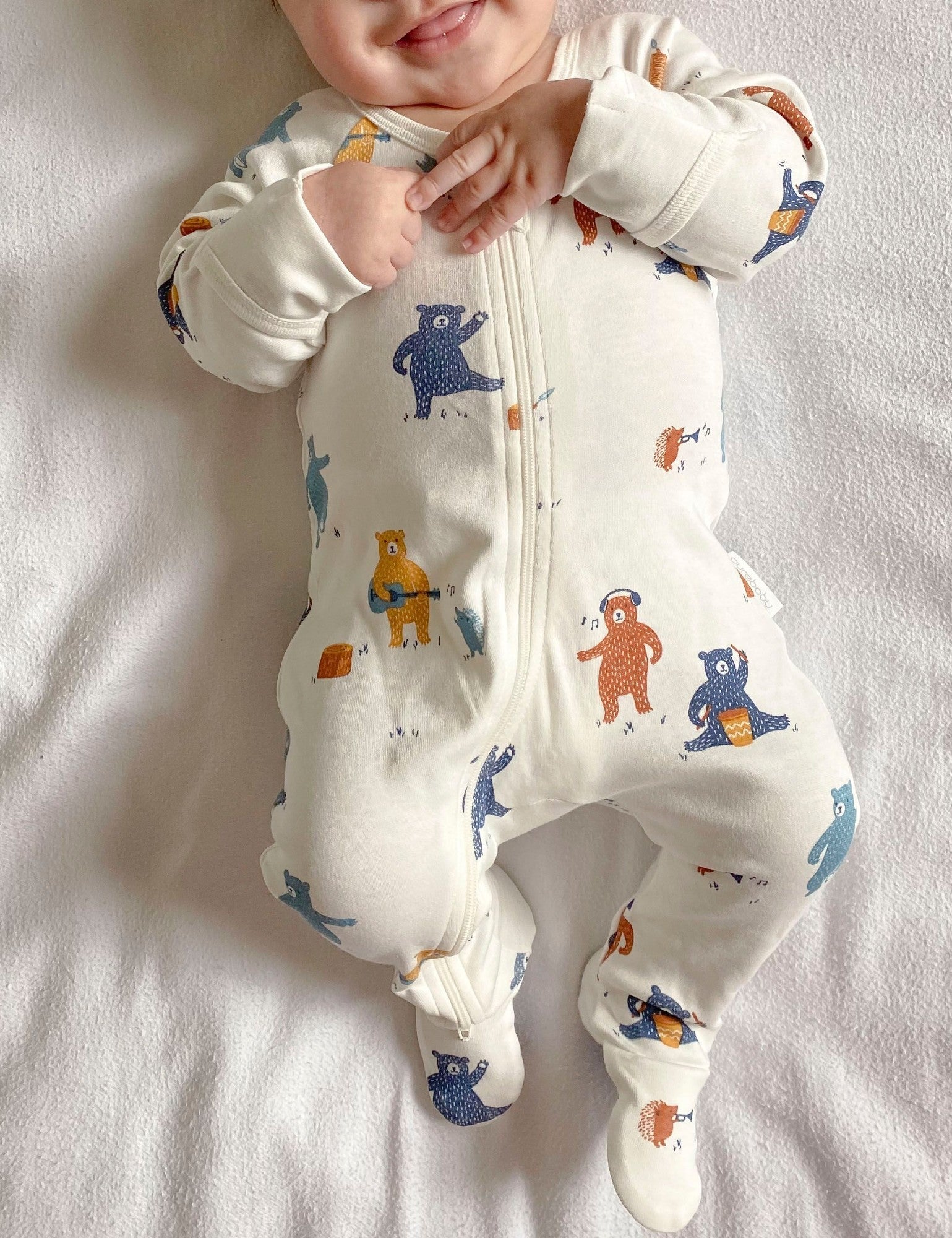 2 Pack Digital Zip Growsuit - Autumn Party Print
