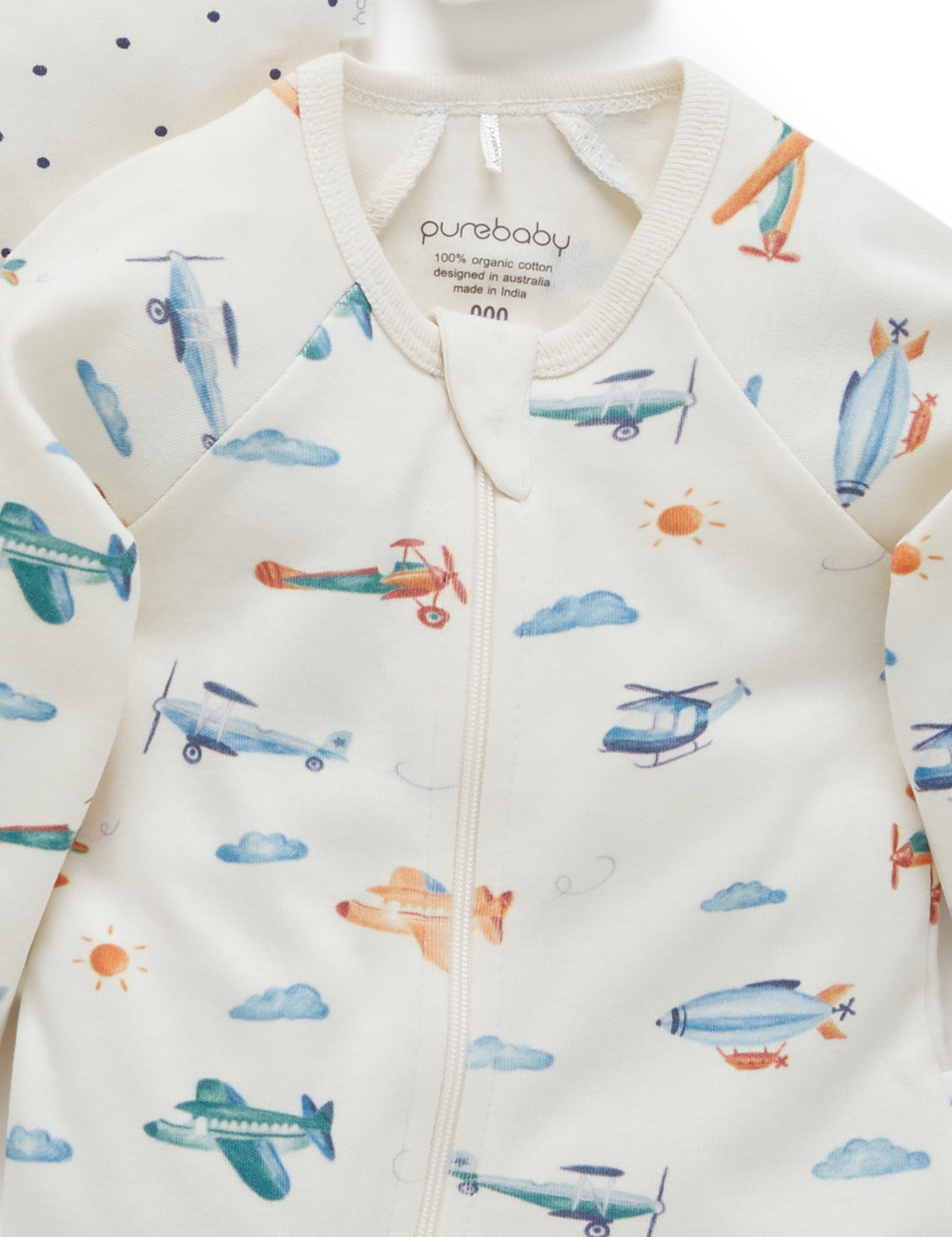 2 Pack Digital Zip Growsuit - In the Clouds Print