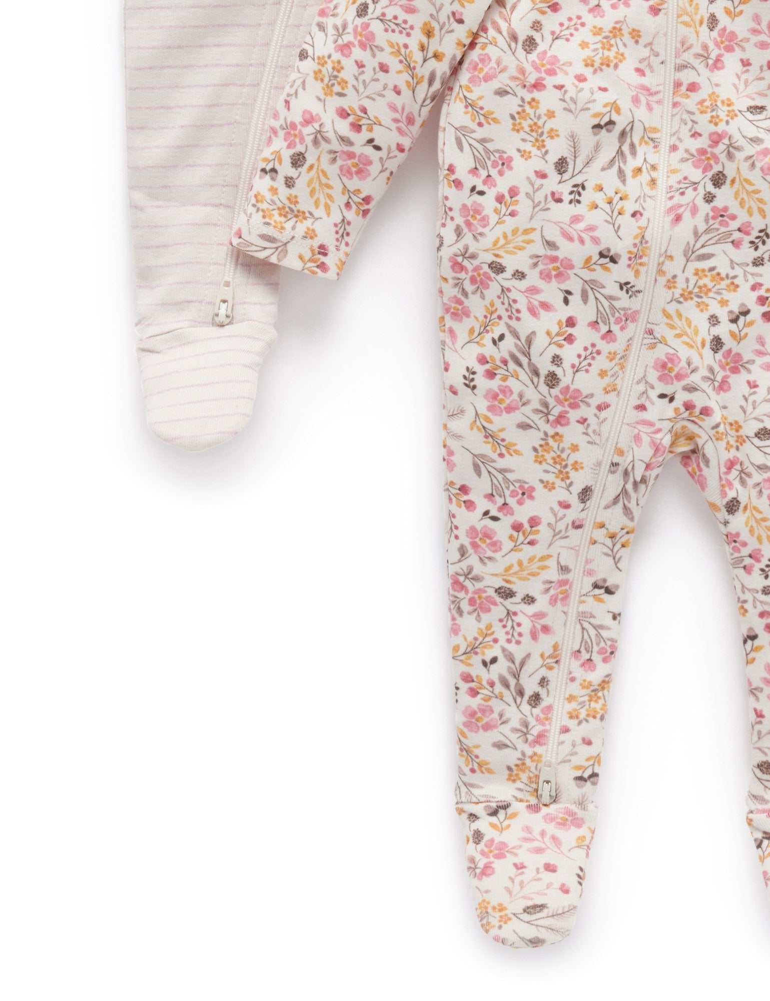 2 Pack Zip Growsuit - Winter Floral Print