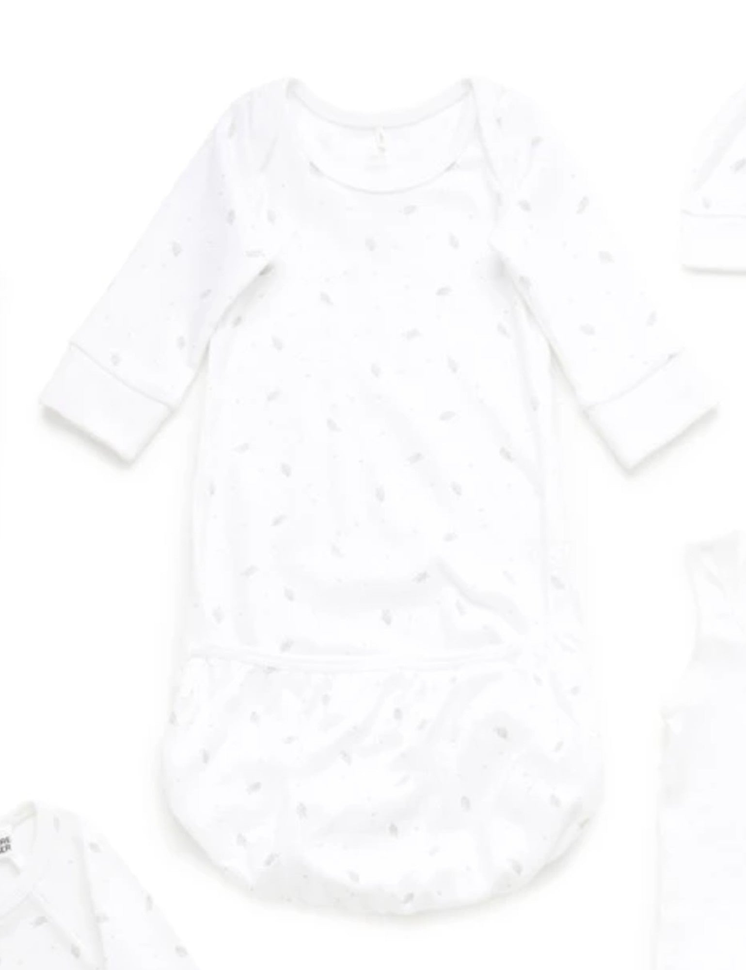 Newborn Hospital Pack - Pale Grey Leaf w Spot