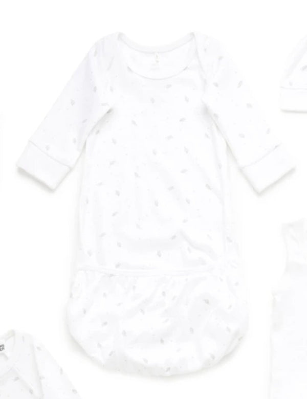 Newborn Hospital Pack - Pale Grey Leaf w Spot