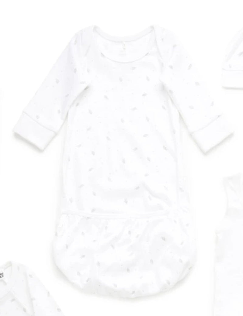 Newborn Hospital Pack - Pale Grey Leaf w Spot