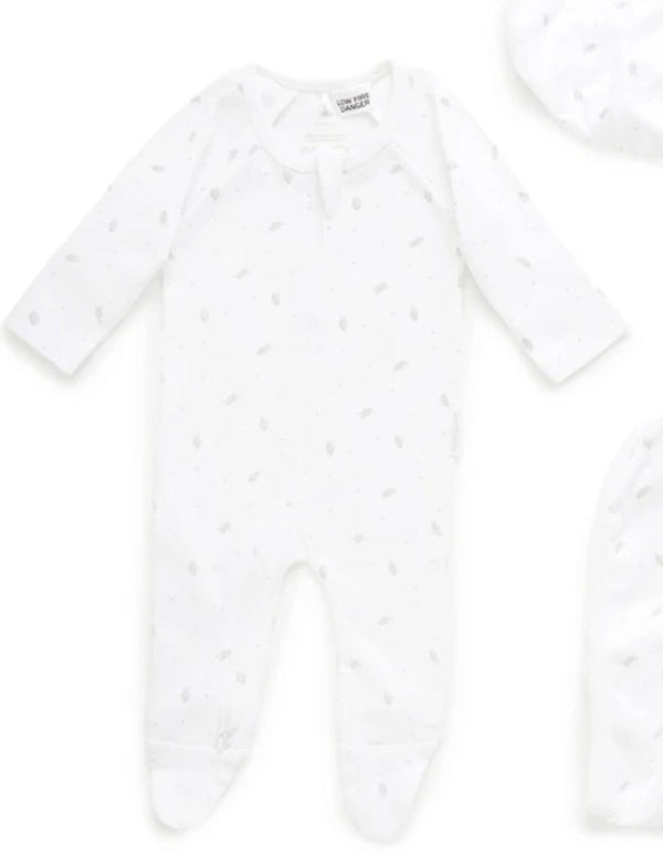 Newborn Hospital Pack - Pale Grey Leaf w Spot