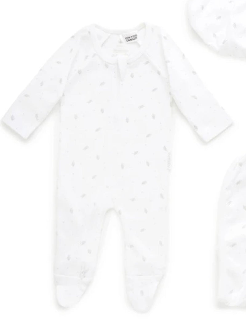 Newborn Hospital Pack - Pale Grey Leaf w Spot