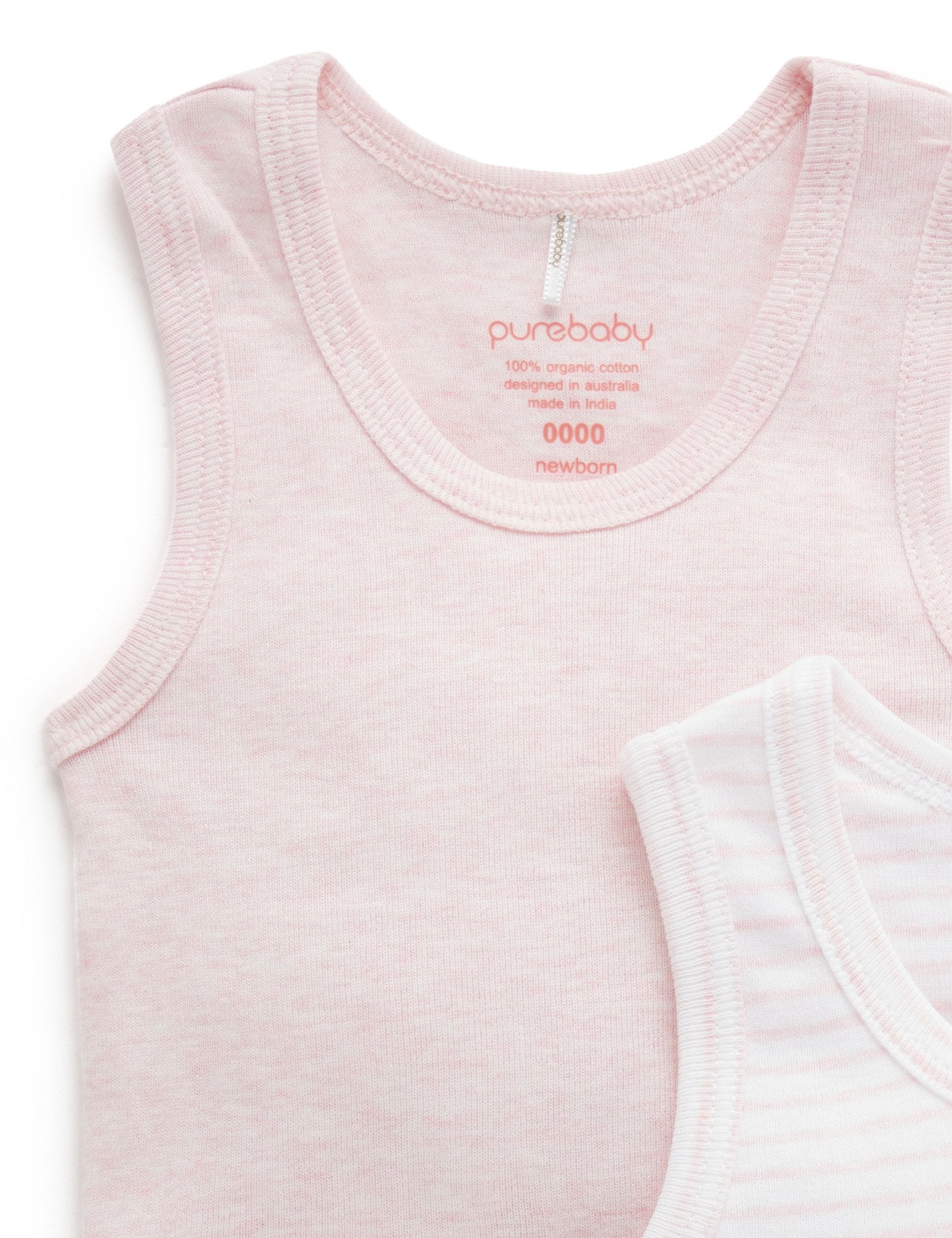 Rib Bodysuit 2 pack - Pale Pink Pack