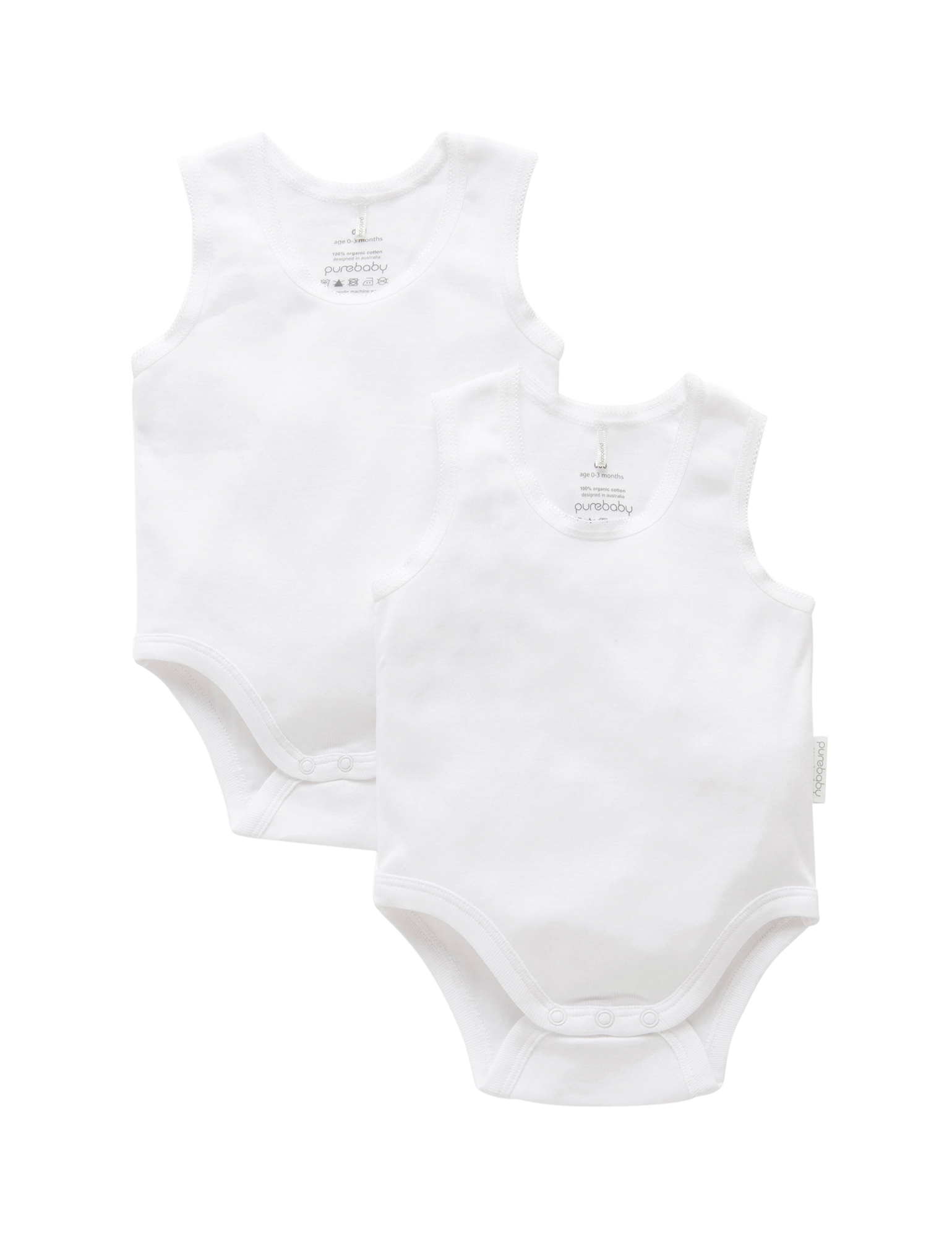 Rib Bodysuit 2 pack - White Pack
