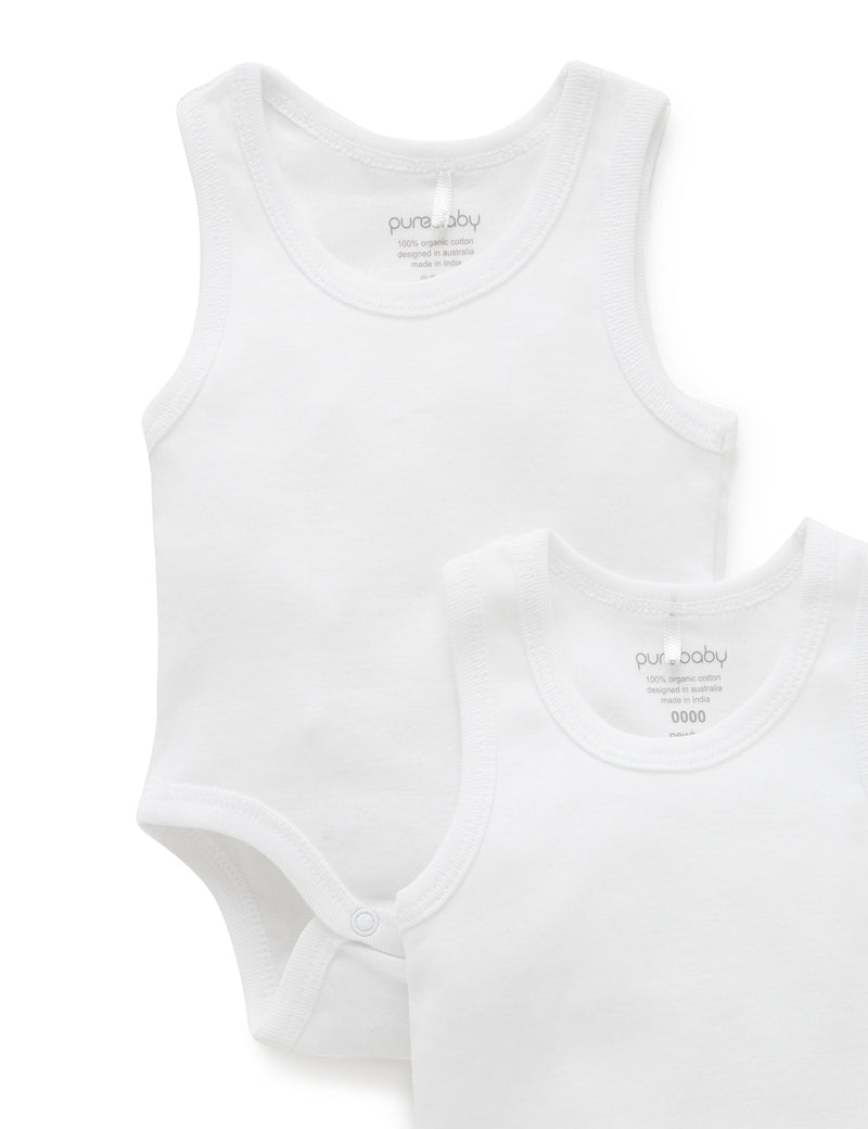 Rib Bodysuit 2 pack - White Pack