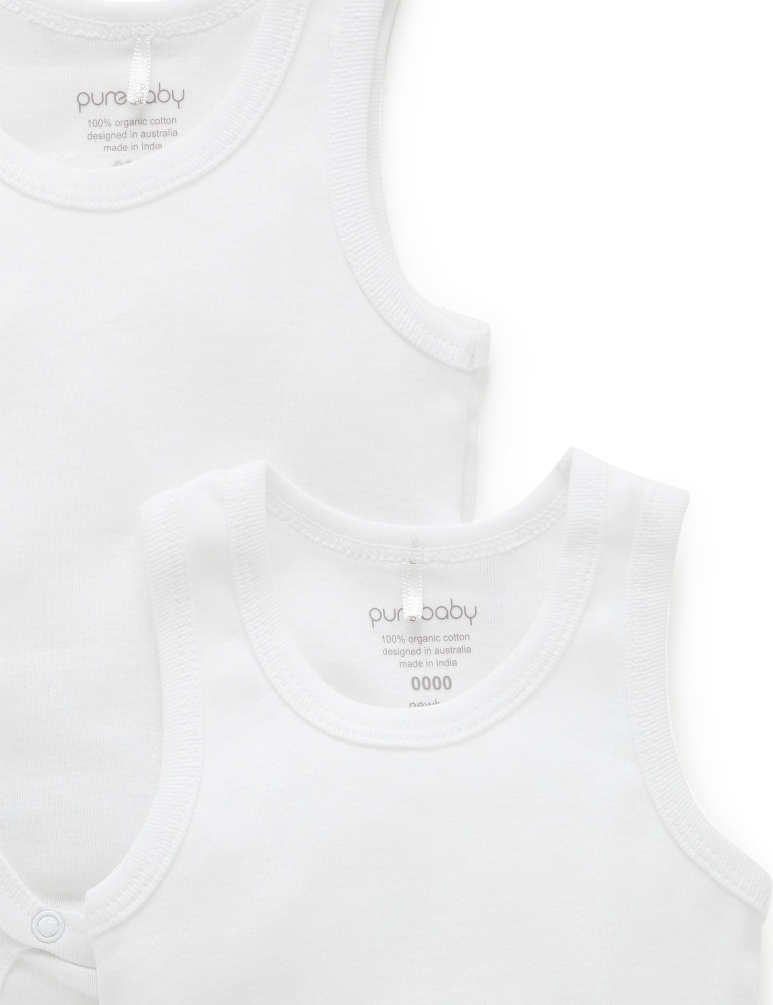 Rib Bodysuit 2 pack - White Pack