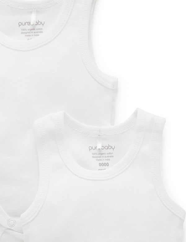 Rib Bodysuit 2 pack - White Pack
