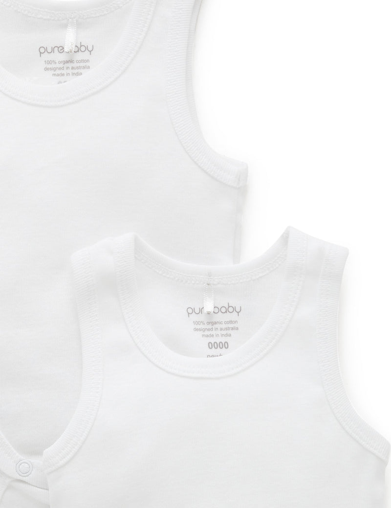 Rib Bodysuit 2 pack - White Pack