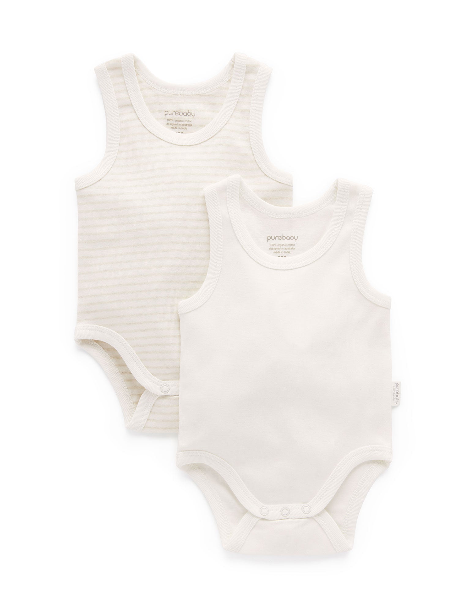 Rib Bodysuit 2 pack - Wheat Pack