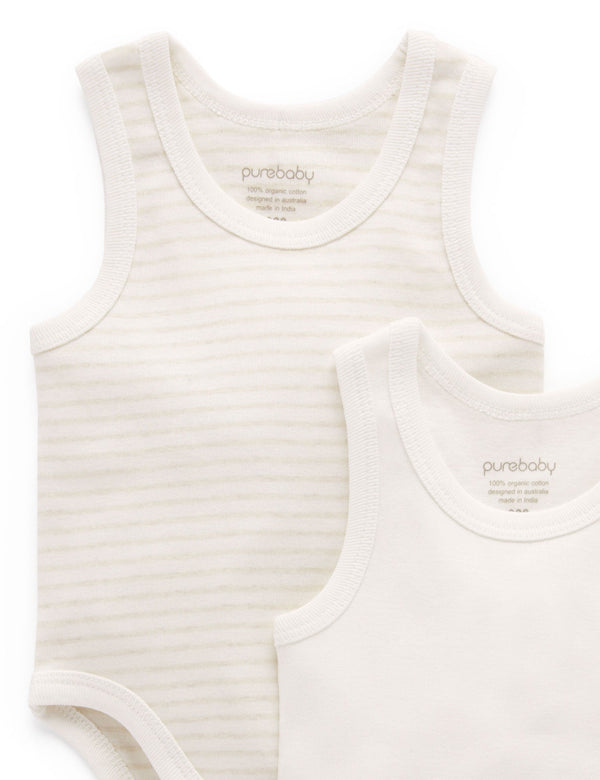 Rib Bodysuit 2 pack - Wheat Pack
