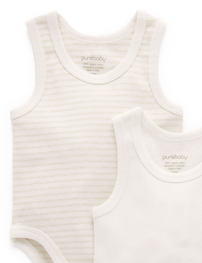 Rib Bodysuit 2 pack - Wheat Pack