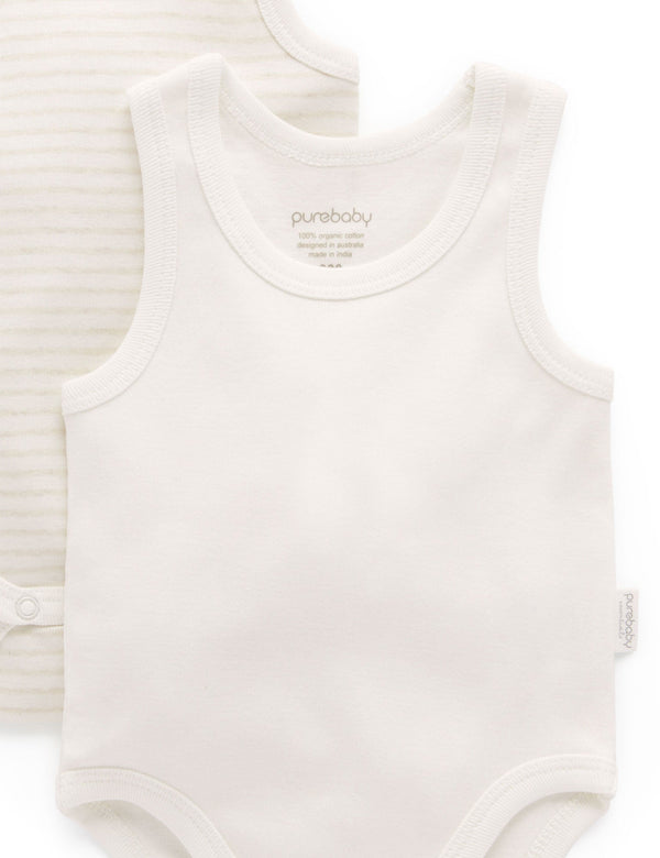 Rib Bodysuit 2 pack - Wheat Pack