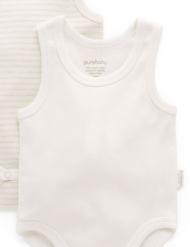Rib Bodysuit 2 pack - Wheat Pack