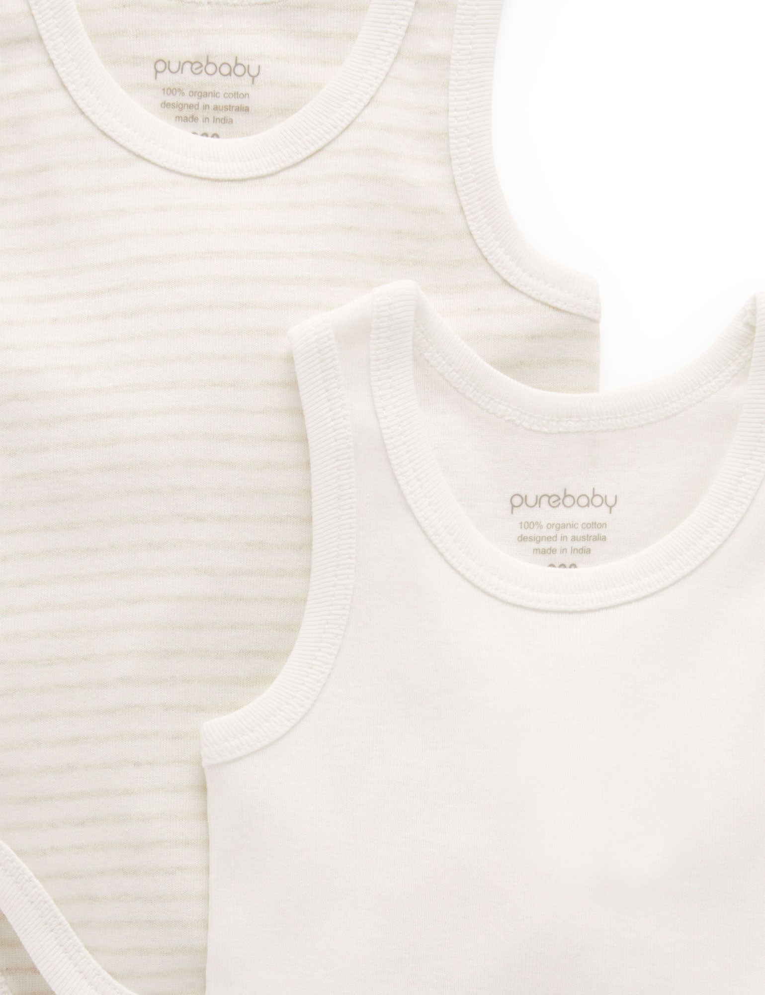 Rib Bodysuit 2 pack - Wheat Pack
