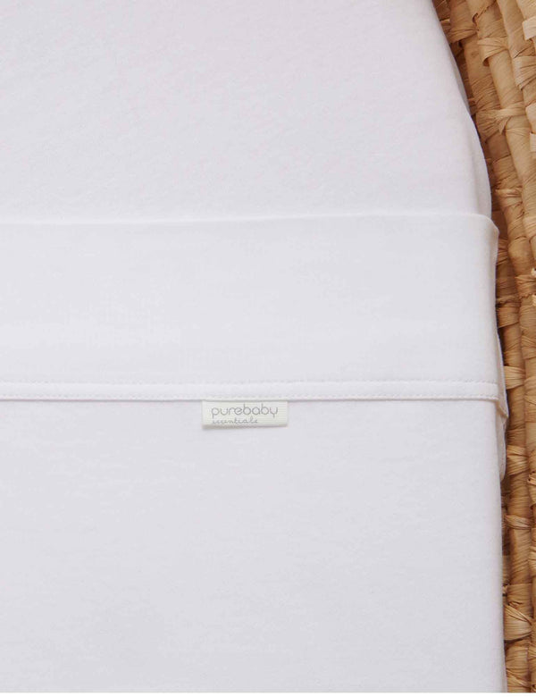 Basinette Sheet Set - White