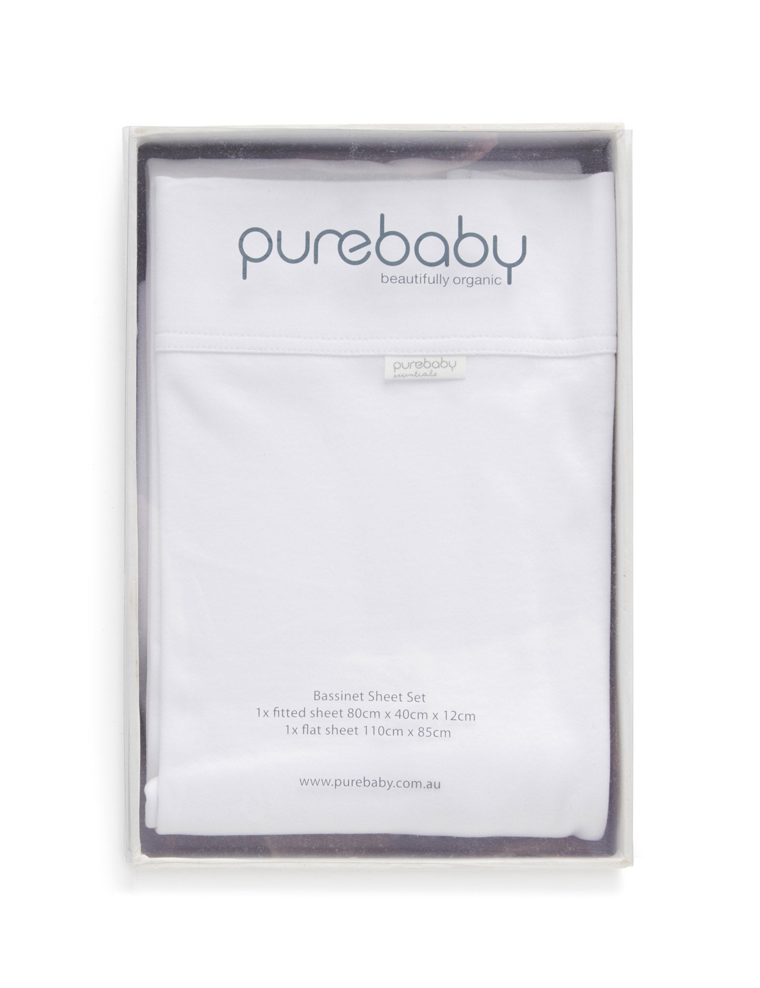 Basinette Sheet Set - White