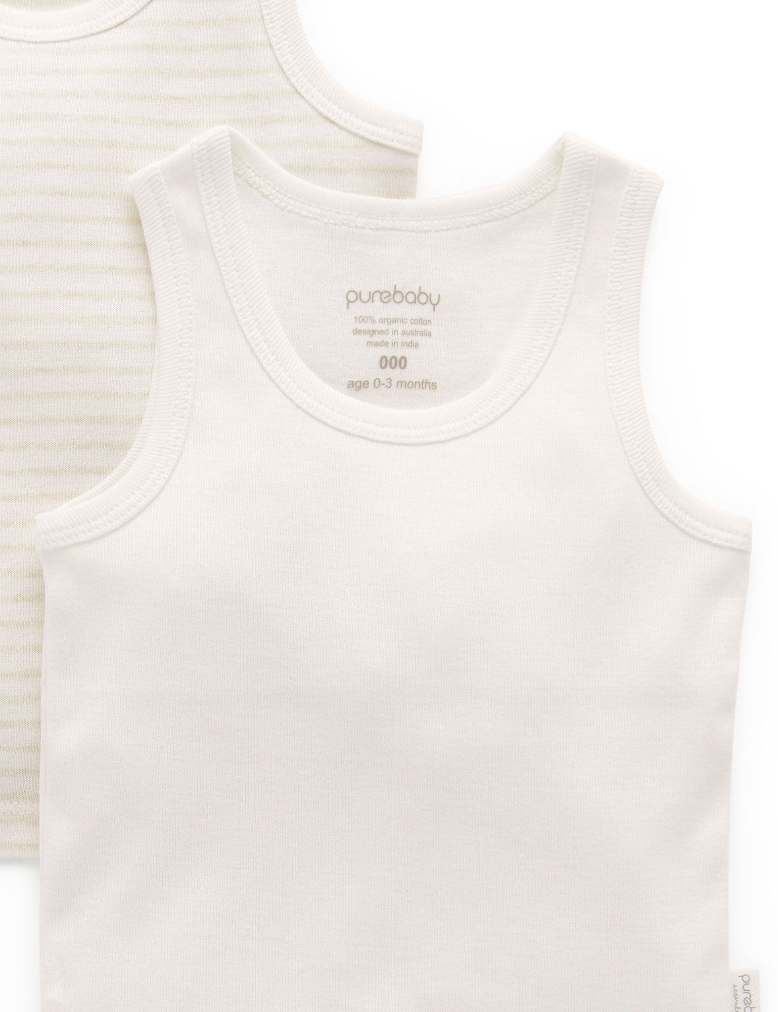2 Pack Rib Singlet - Wheat Pack