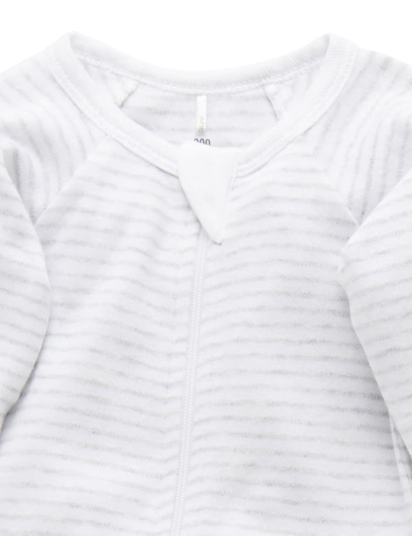2 Pack Zip Growsuit - Pale Grey Melange Pack