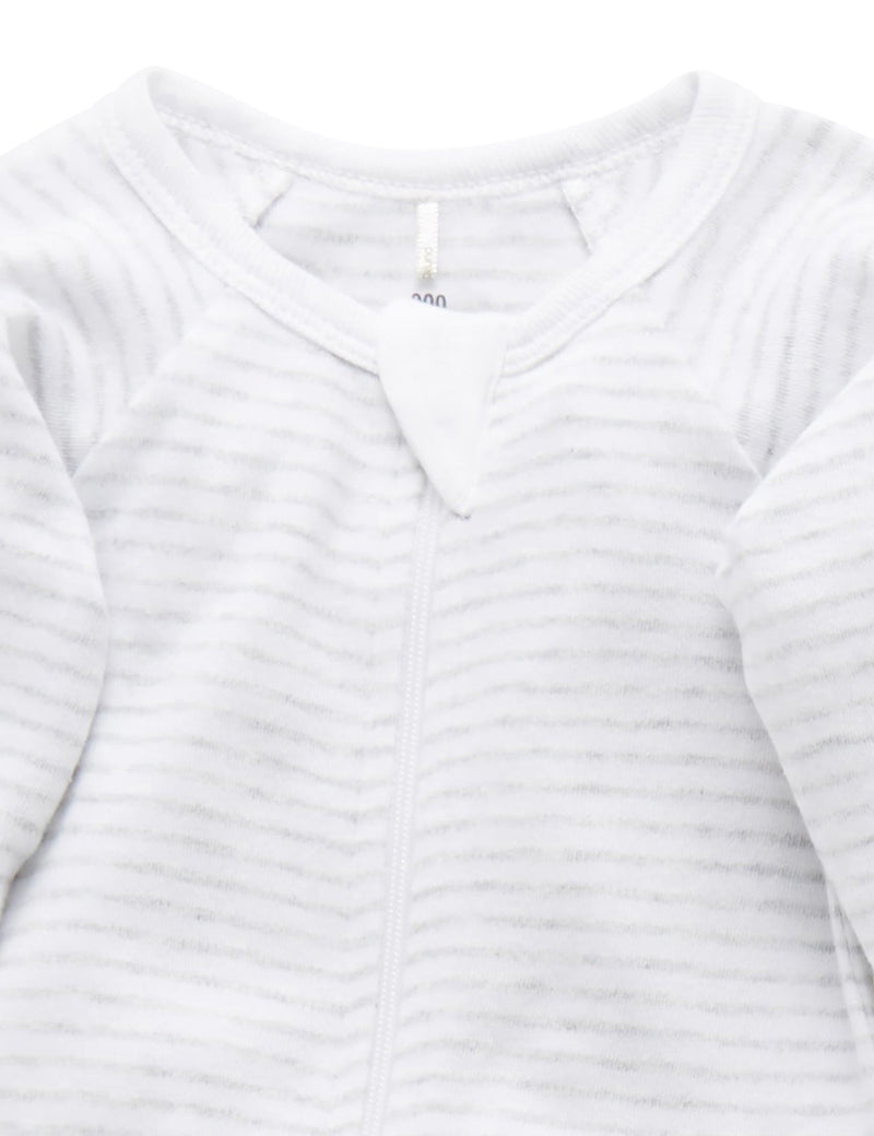 2 Pack Zip Growsuit - Pale Grey Melange Pack