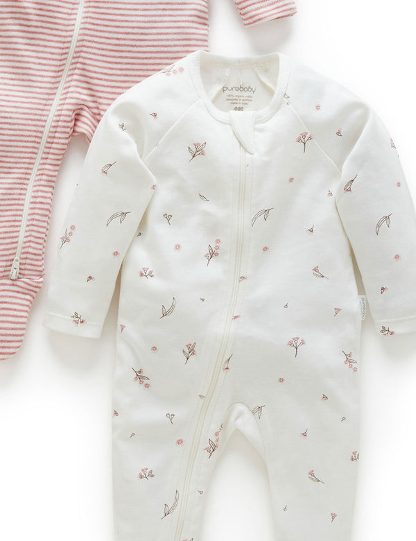 2 Pack Zip Growsuit - Vanilla Blossom Pack