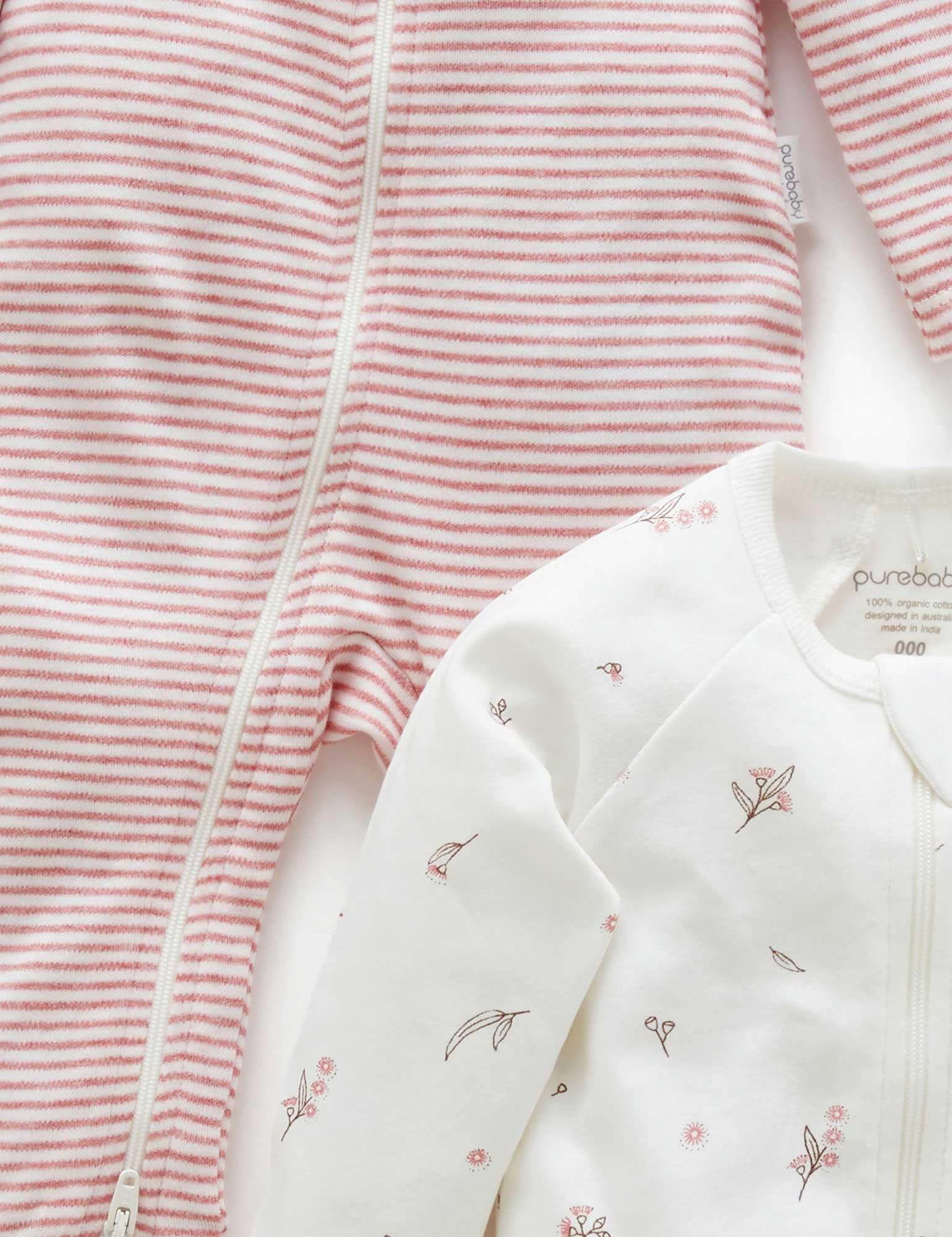 2 Pack Zip Growsuit - Vanilla Blossom Pack