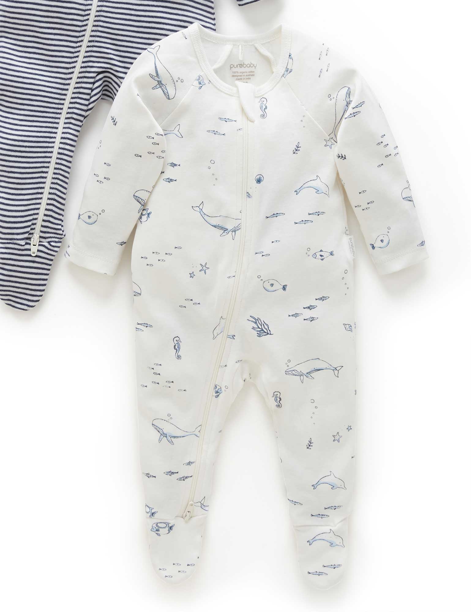2 Pack Zip Growsuit - Vanilla Nautical Pack