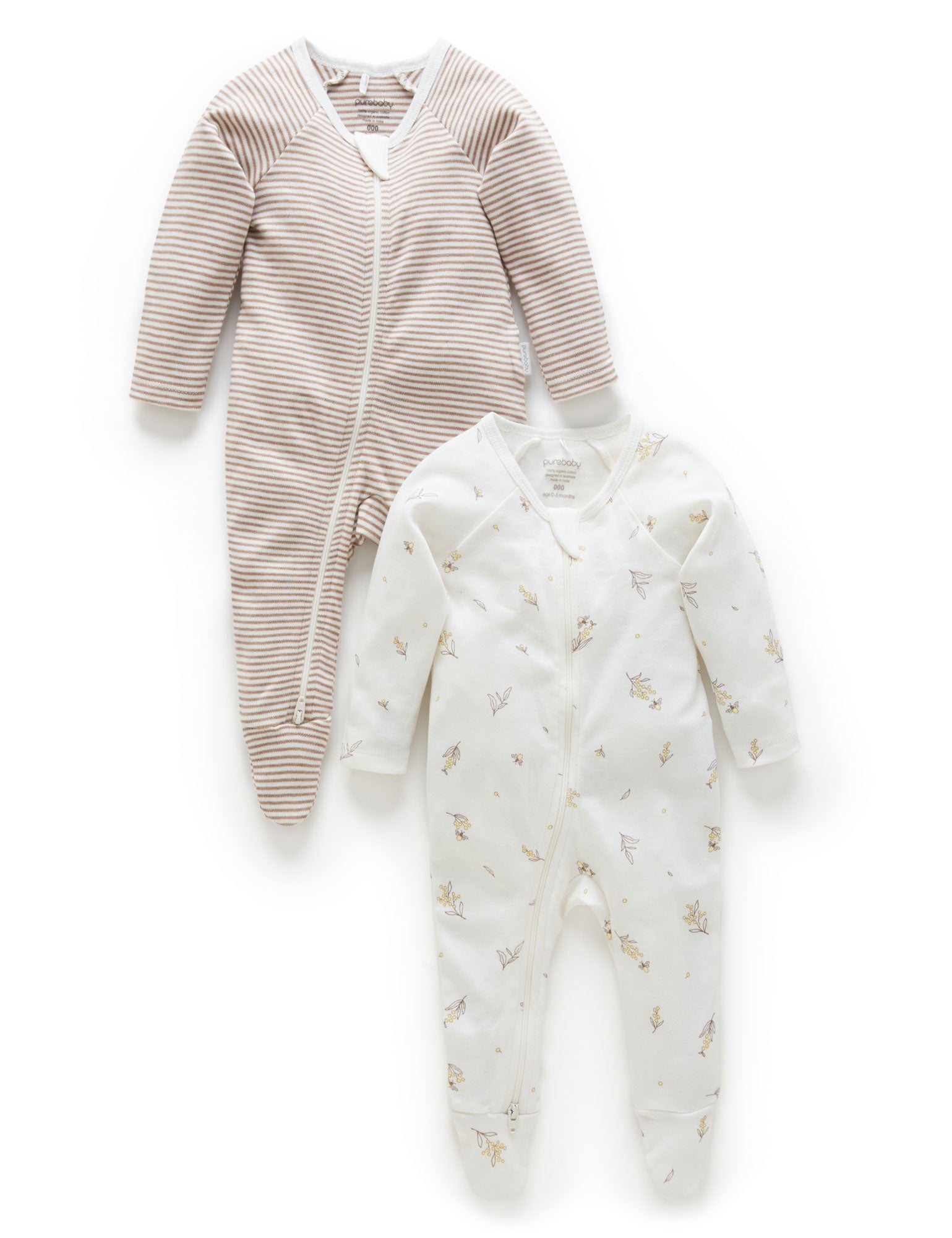 2 Pack Zip Growsuit - Vanilla Wattle Bee Pack