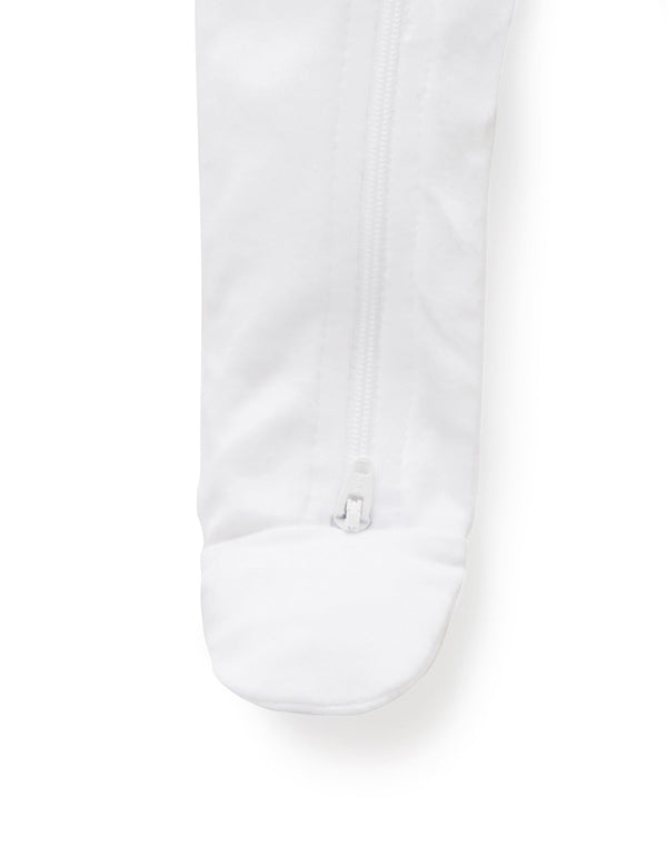 2 Pack Zip Growsuit - White/Pale Pink Tree