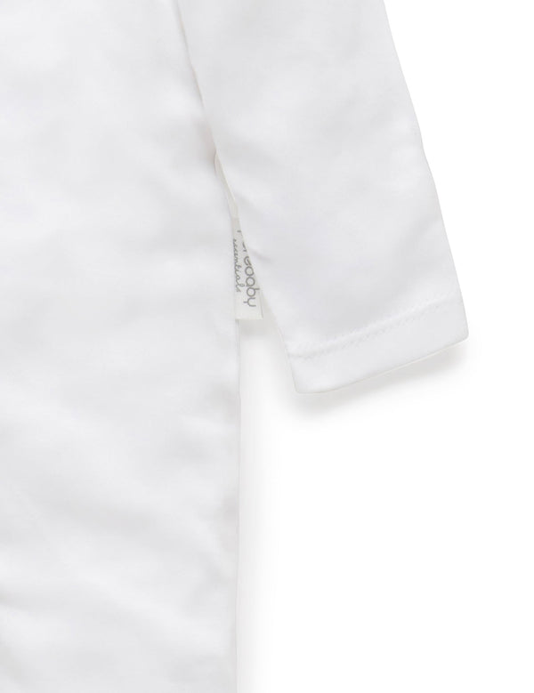 2 Pack Zip Growsuit - White/Pale Pink Tree