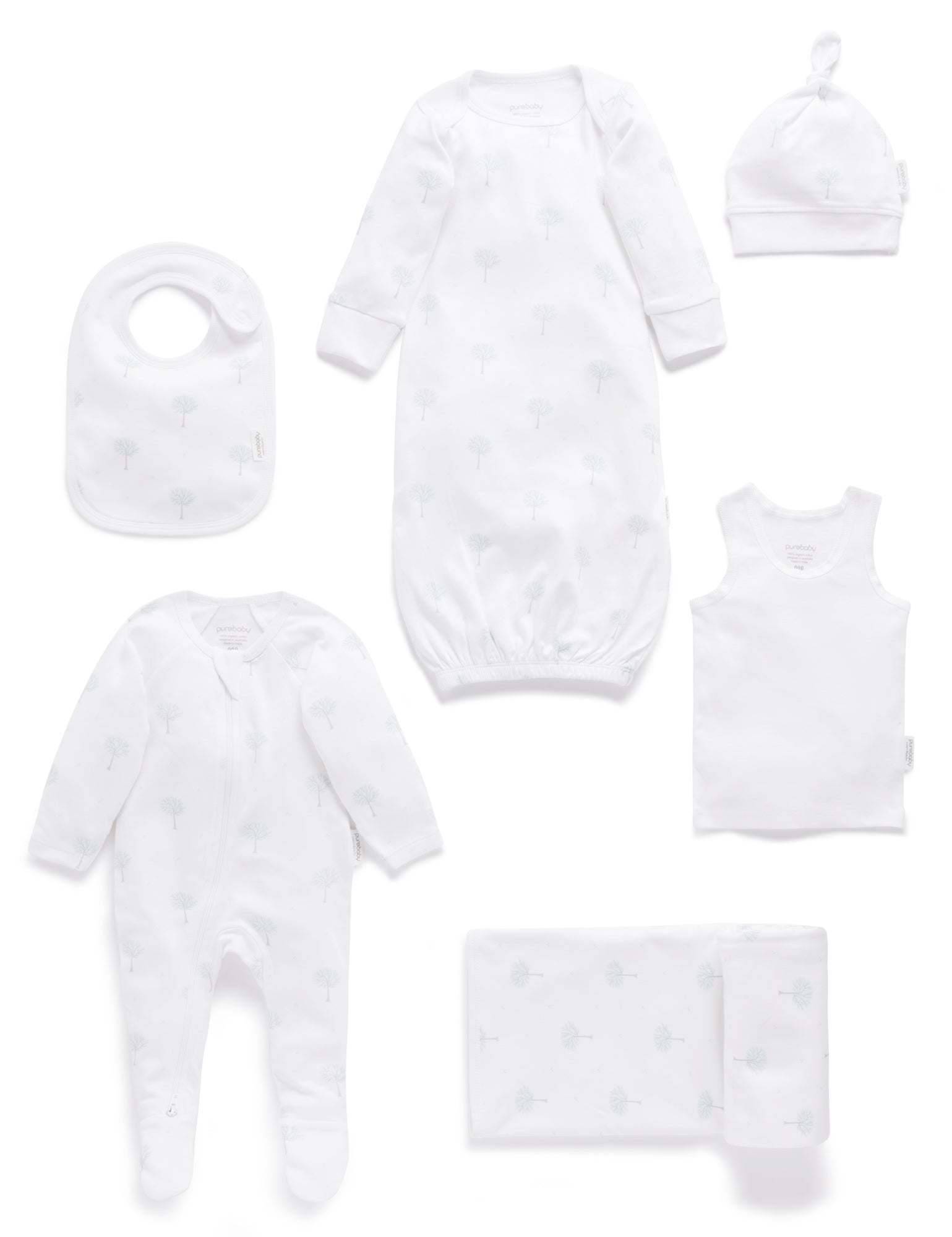 Newborn Hospital Pack - Pale Blue Tree