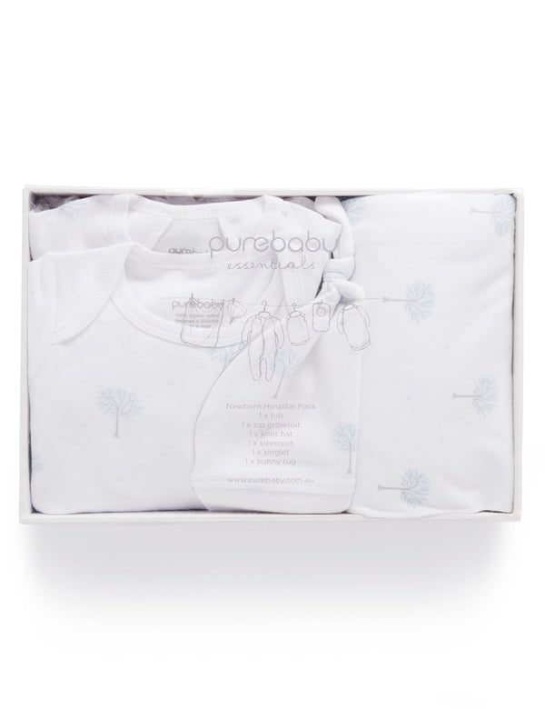Newborn Hospital Pack - Pale Blue Tree